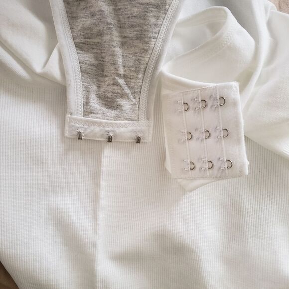 HeyShape Stretchy Snatched Slimming Shapewear Bodysuit White Women's Size Large - Picture 7 of 12